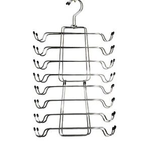 Unbranded Multi Tier Metal Tank Top Hanger 2 Pack Silver Closet Organizer Space